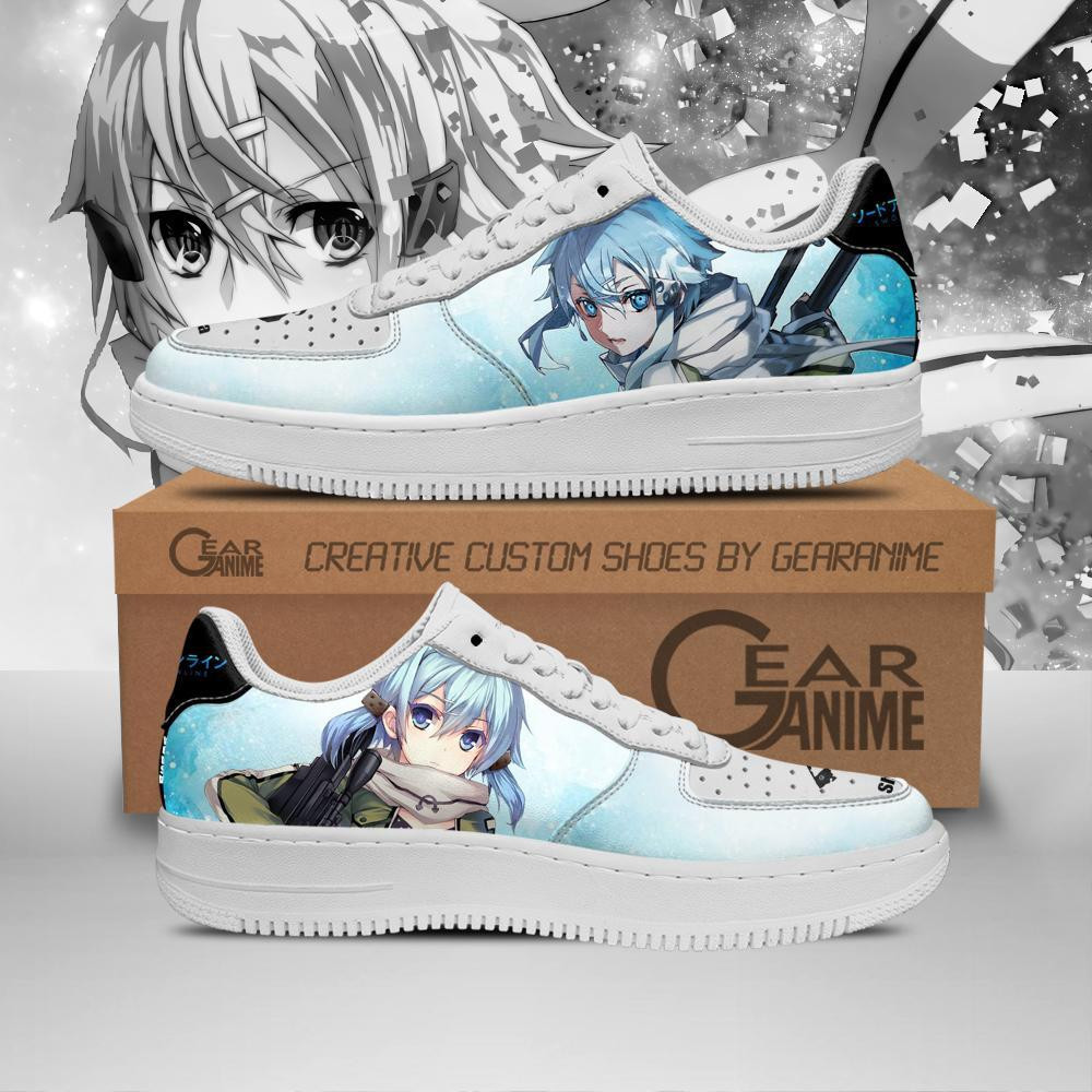 Shino Asada Custom Anime Low-Top Leather Sneakers