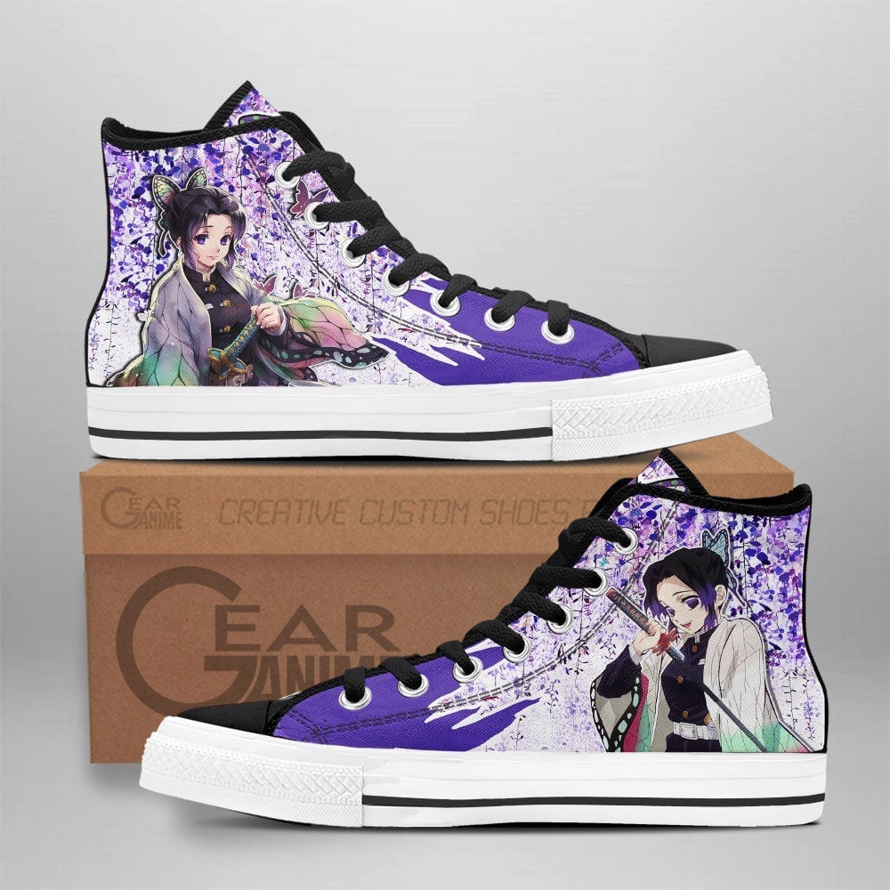 Shinobu Custom Anime High-Top Canvas Shoes Wisteria