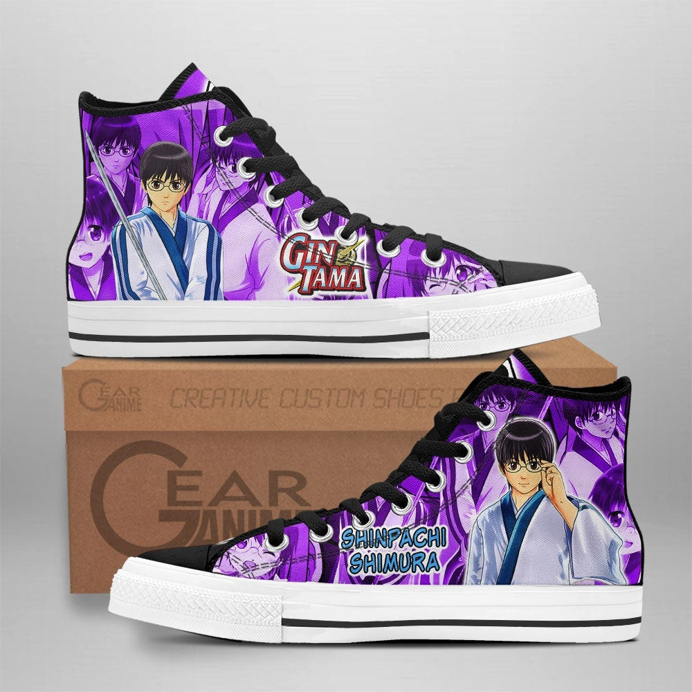 Shinpachi Shimura Custom Anime High-Top Canvas Shoes