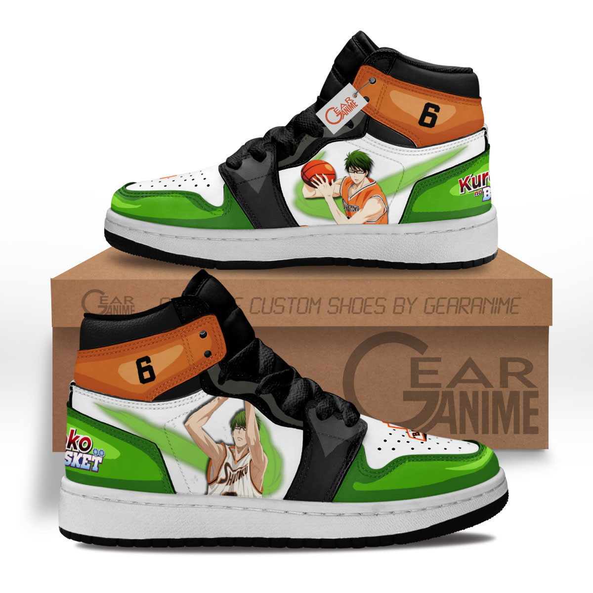 Shintaro Midorima Custom Anime Kids High-Top Leather Sneakers MV1302