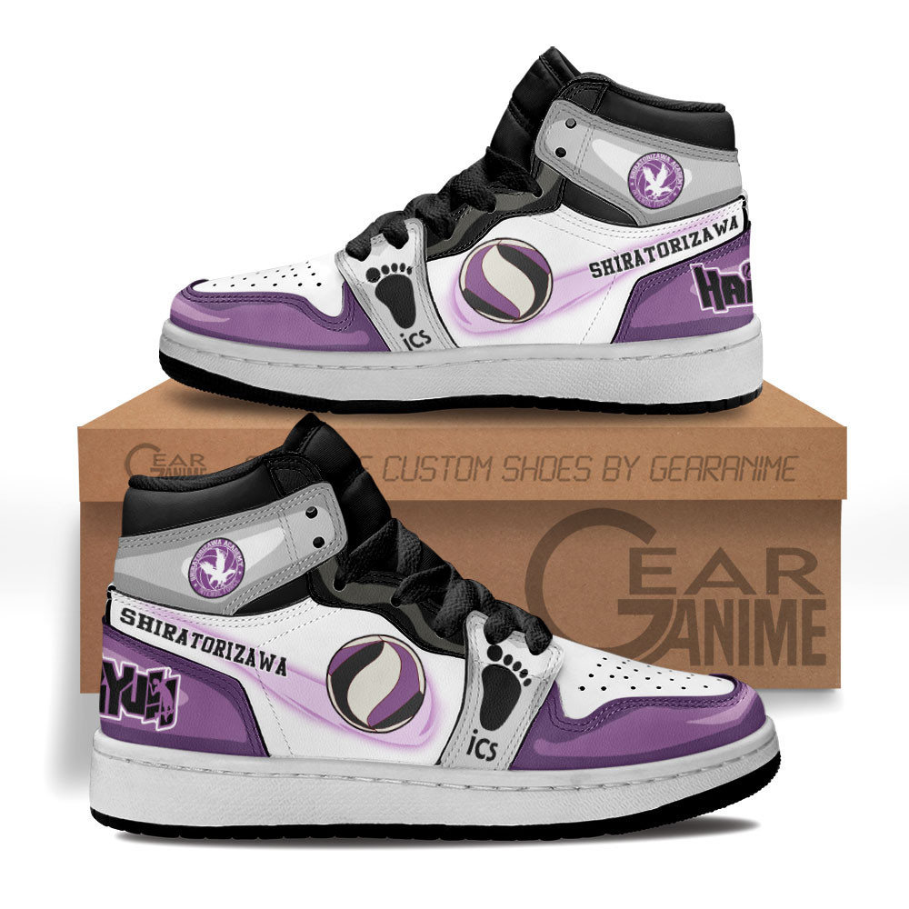 Shiratorizawa Custom Anime Kids High-Top Leather Sneakers MV2102