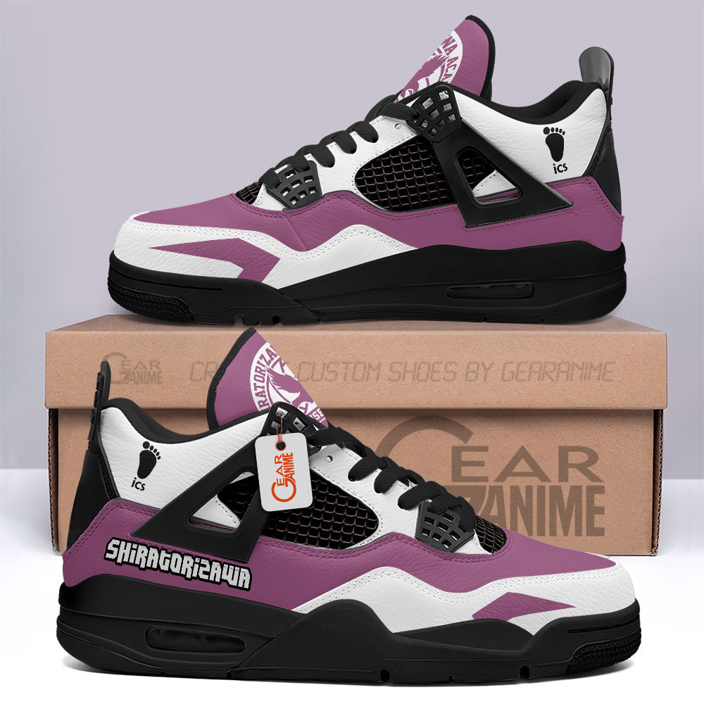 Shiratorizawa Retro 4 Leather Sneakers Custom Name