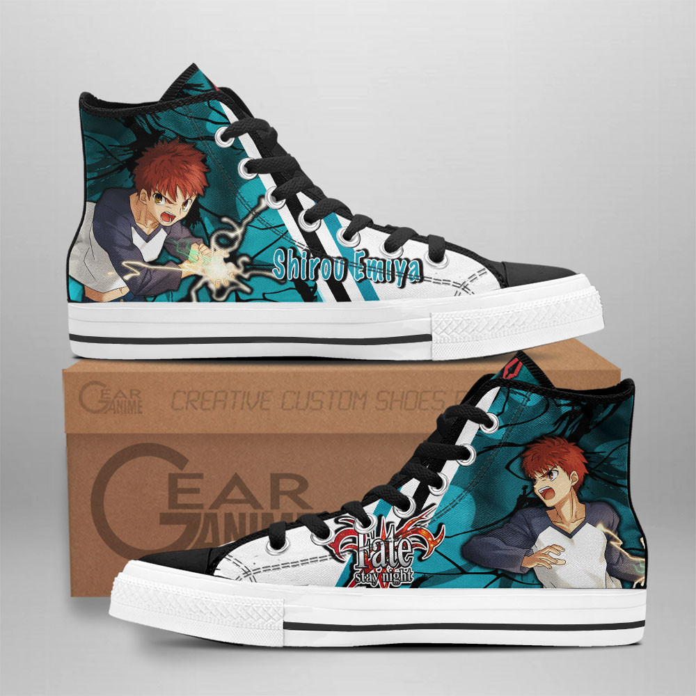 Shirou Emiya Custom Anime High-Top Canvas Shoes