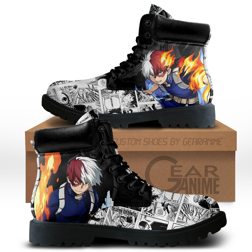 Shoto Todoroki Custom Anime Combat Boots NTT171