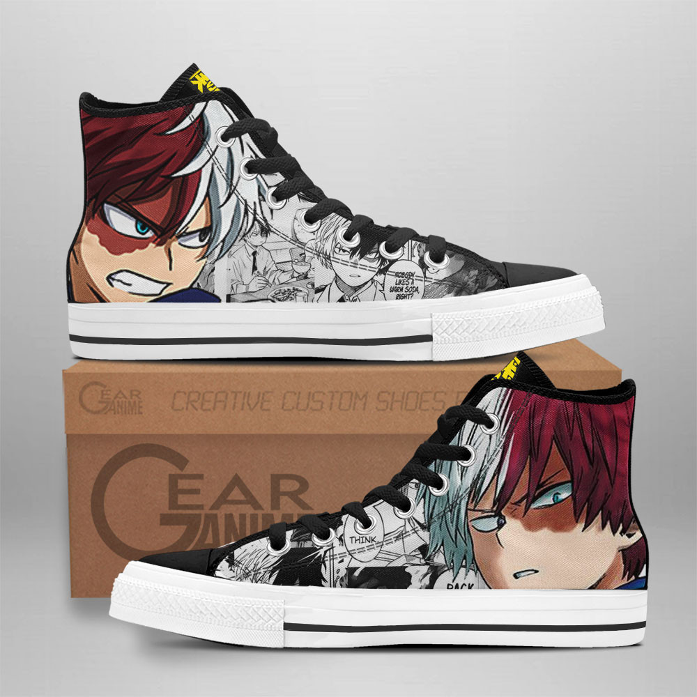 Shoto Todoroki Custom Anime High-Top Canvas Shoes
