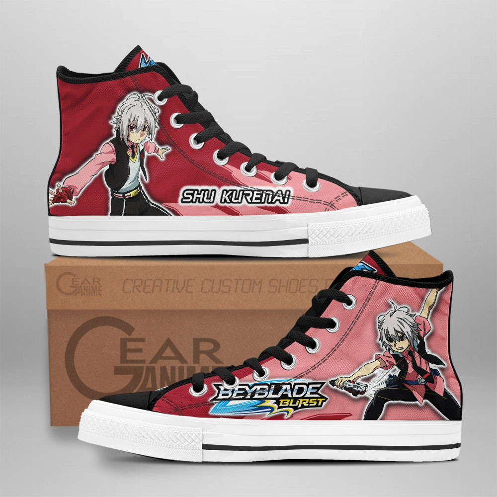 Shu Kurenai Custom Anime High-Top Canvas Shoes Beyblade NTT290