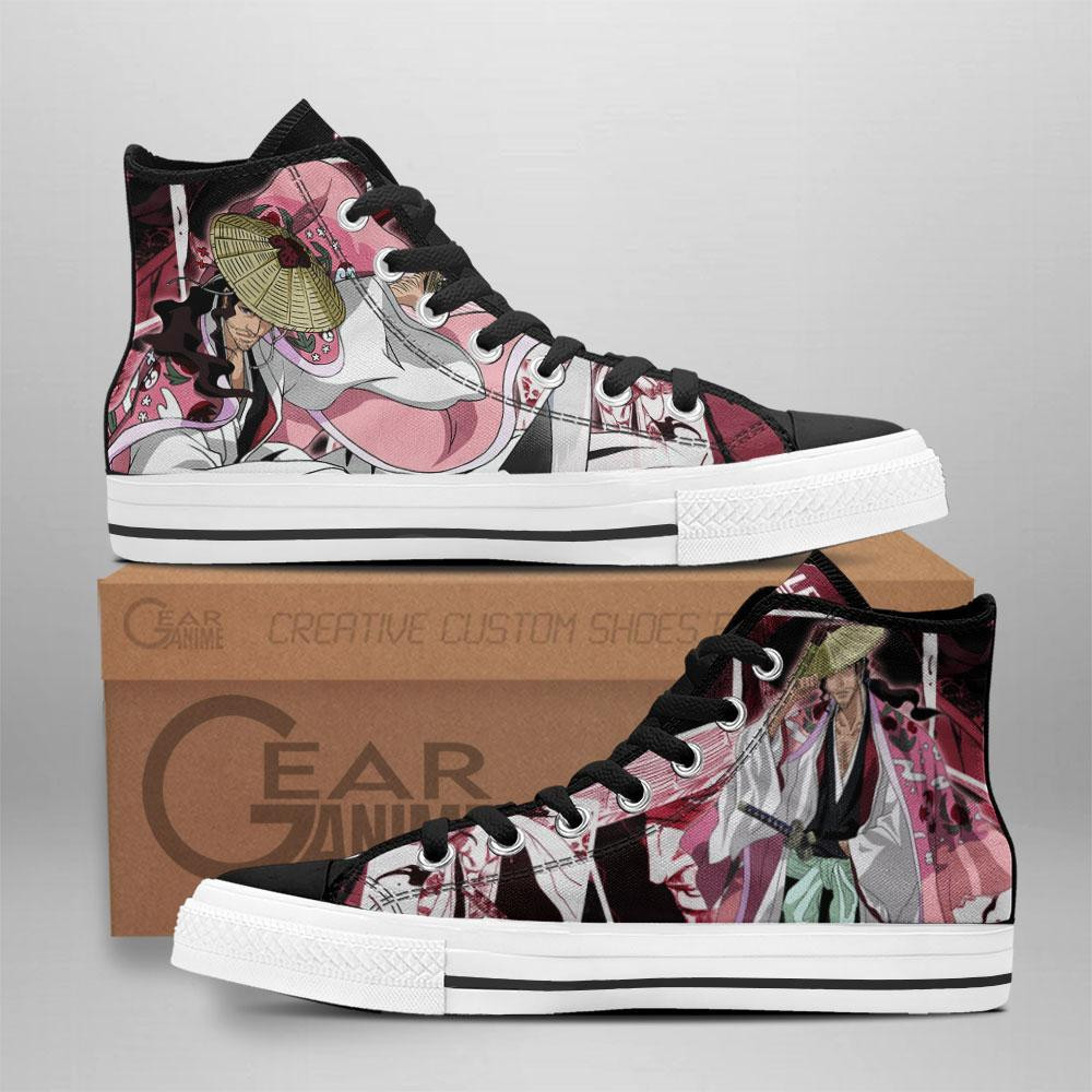 Shunsui Kyoraku Custom Anime High-Top Canvas Shoes TT0409