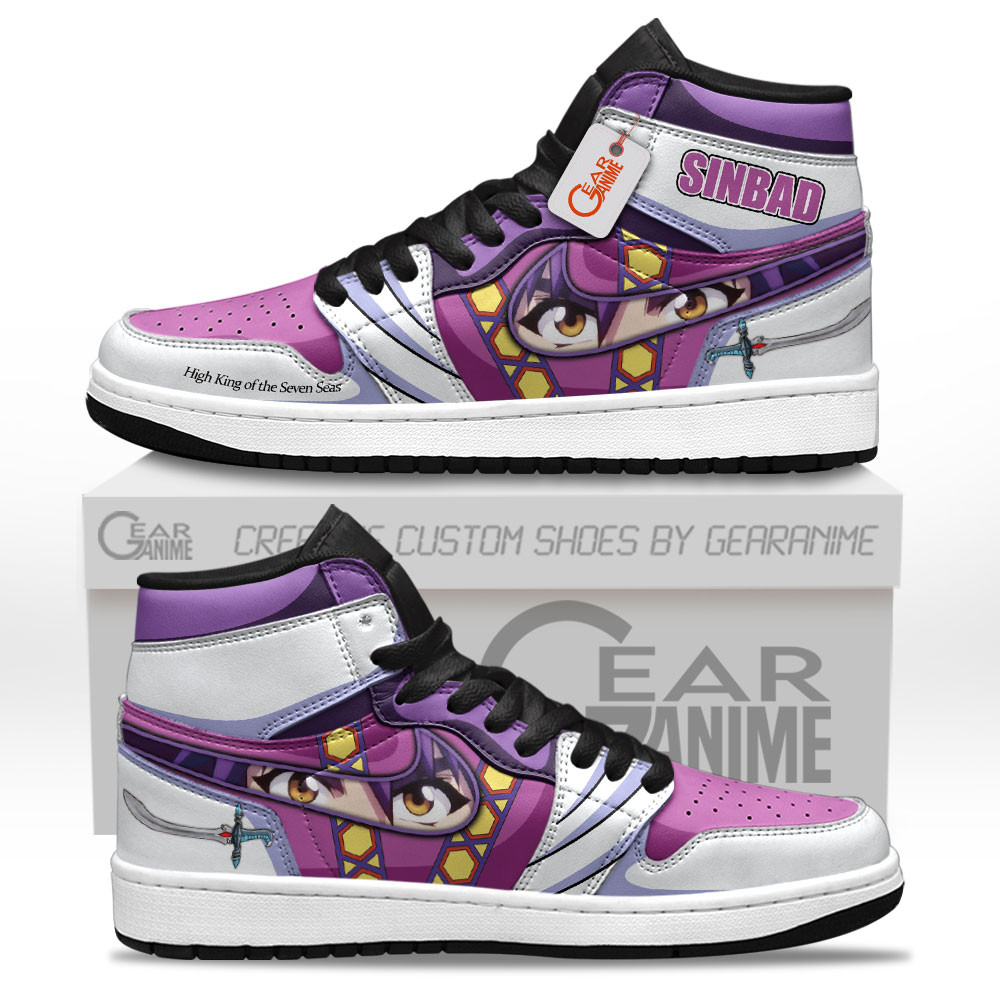 Sinbad Custom Anime High-Top Leather Sneakers