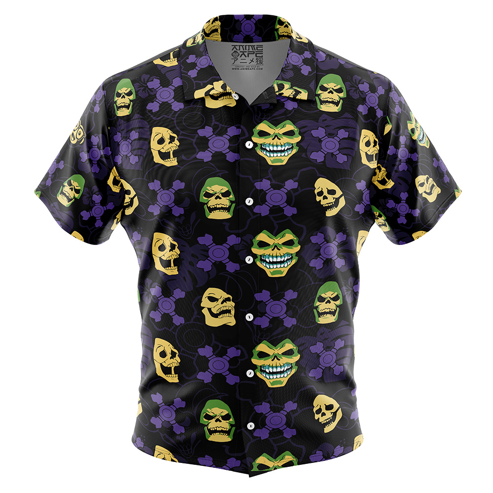 Skeletor Masters of the Universe Button Up Hawaiian Shirt