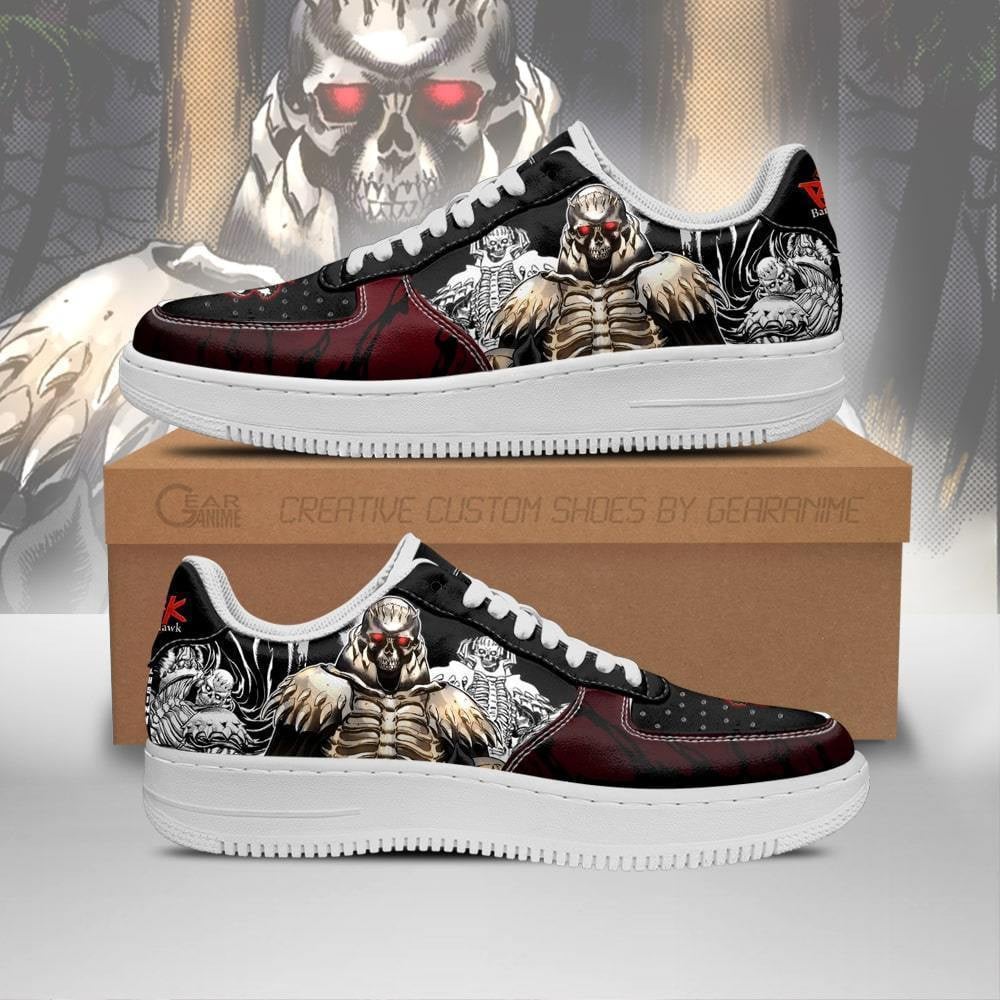 Skull Knight Custom Anime Low-Top Leather Sneakers