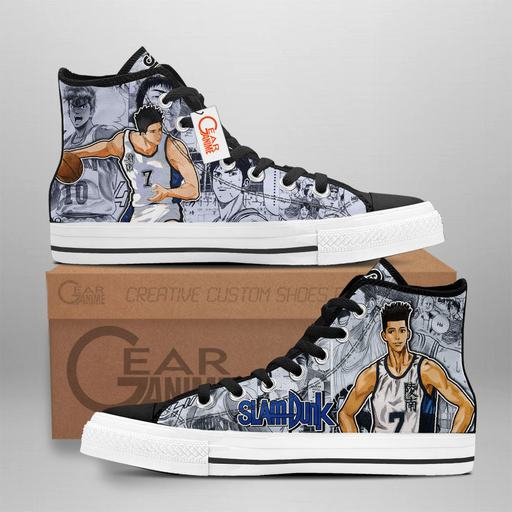 Slam Dunk Akira Sendoh Custom Anime High-Top Canvas Shoes NTT090
