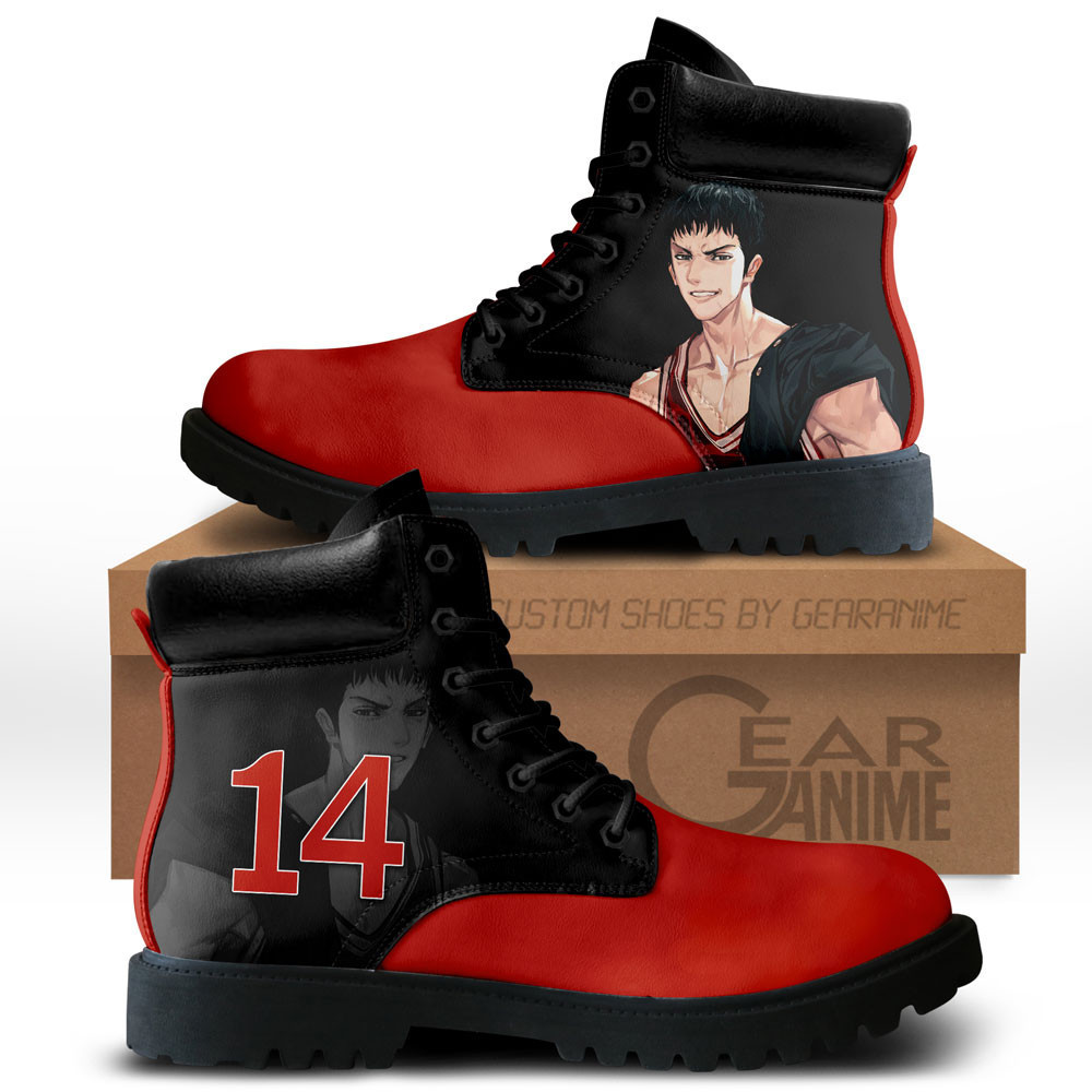 Slam Dunk Hisashi Mitsui Custom Anime Combat Boots NTT211