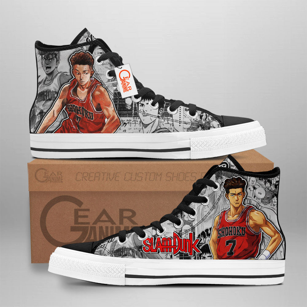 Slam Dunk Miyagi Ryota Custom Anime High-Top Canvas Shoes NTT090