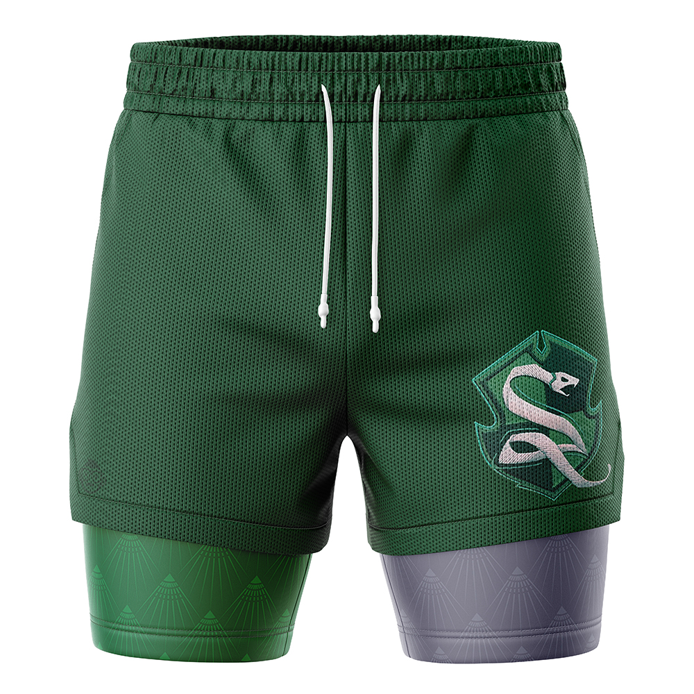 Slytherin Hogwarts Legacy Harry Potter 2-in-1 Performance Shorts