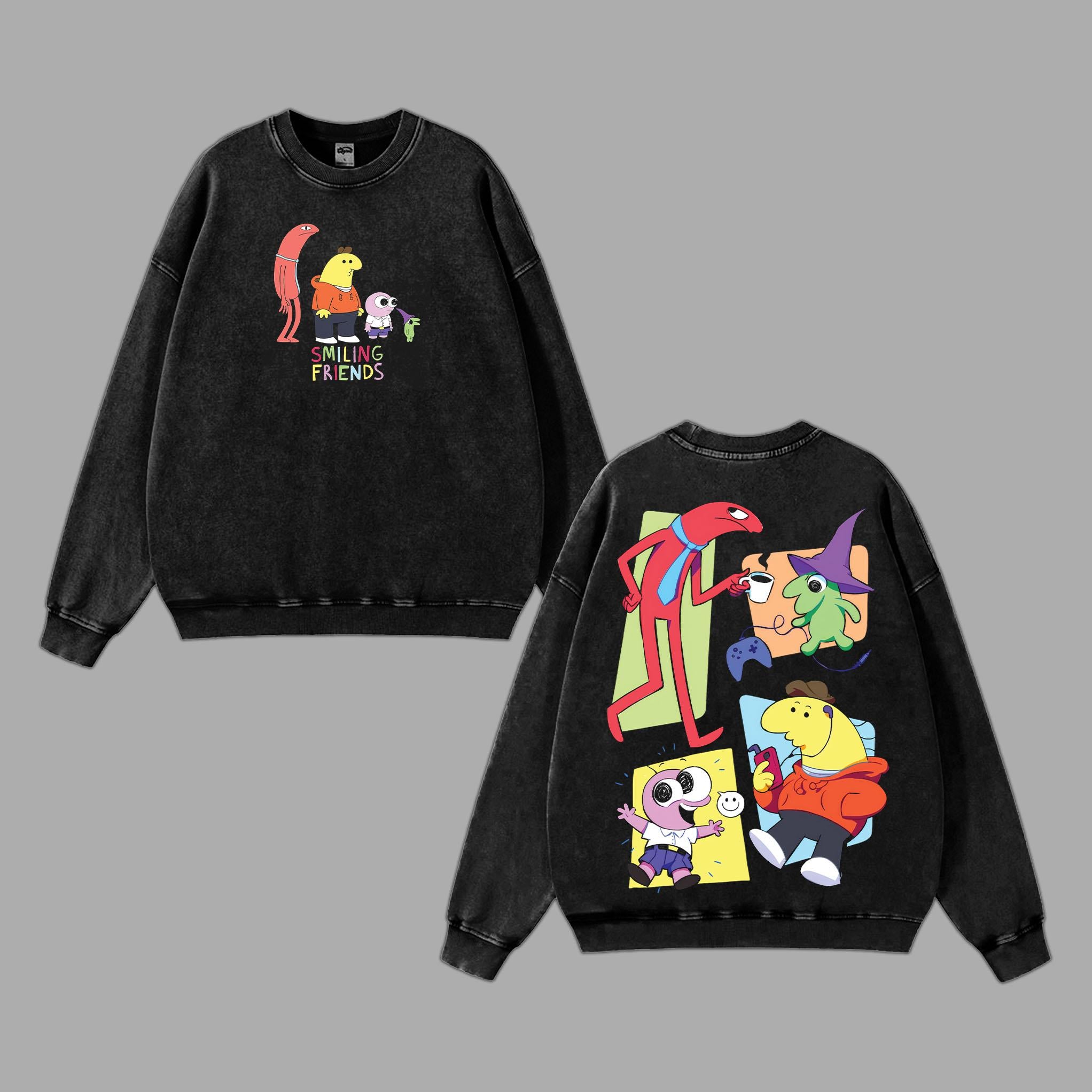 Smiling Friends Washed Cotton Shirt, Smiling Friend Ss3 Shirt 'TTT'