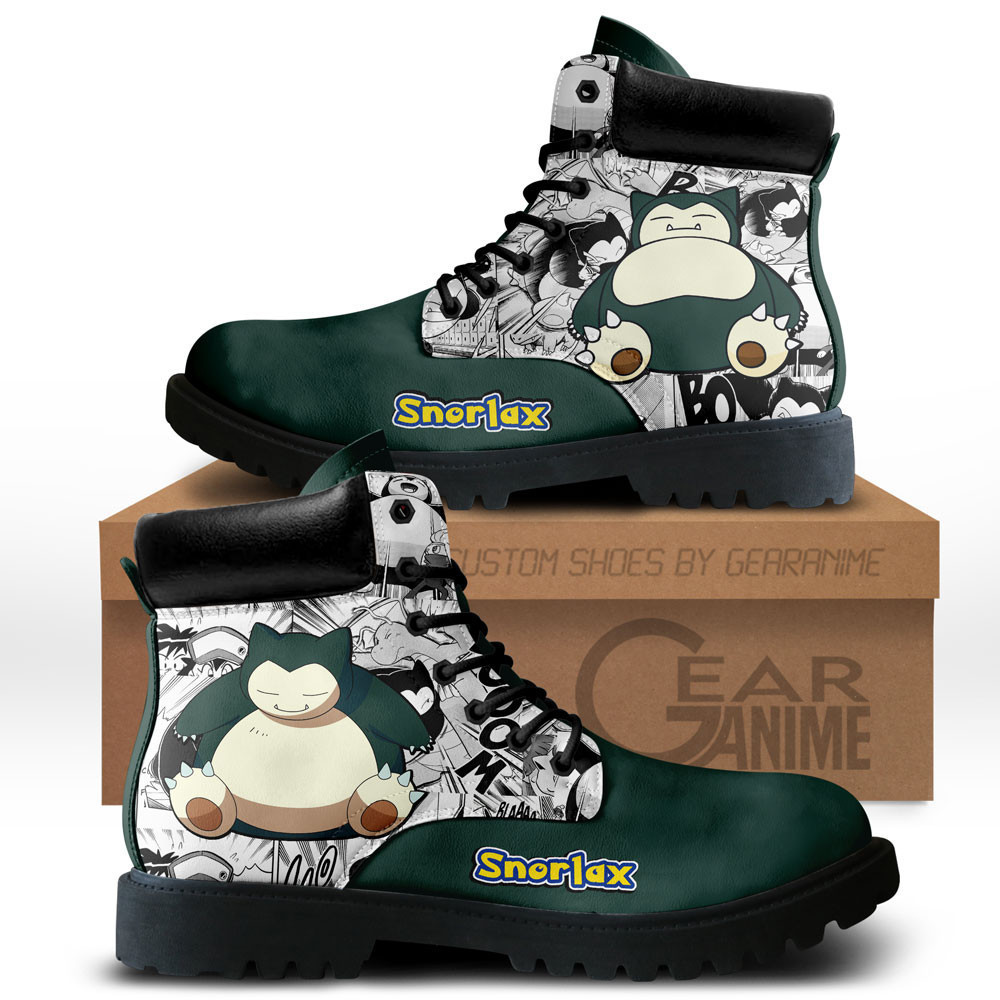 Snorlax Custom Anime Combat Boots NTT051