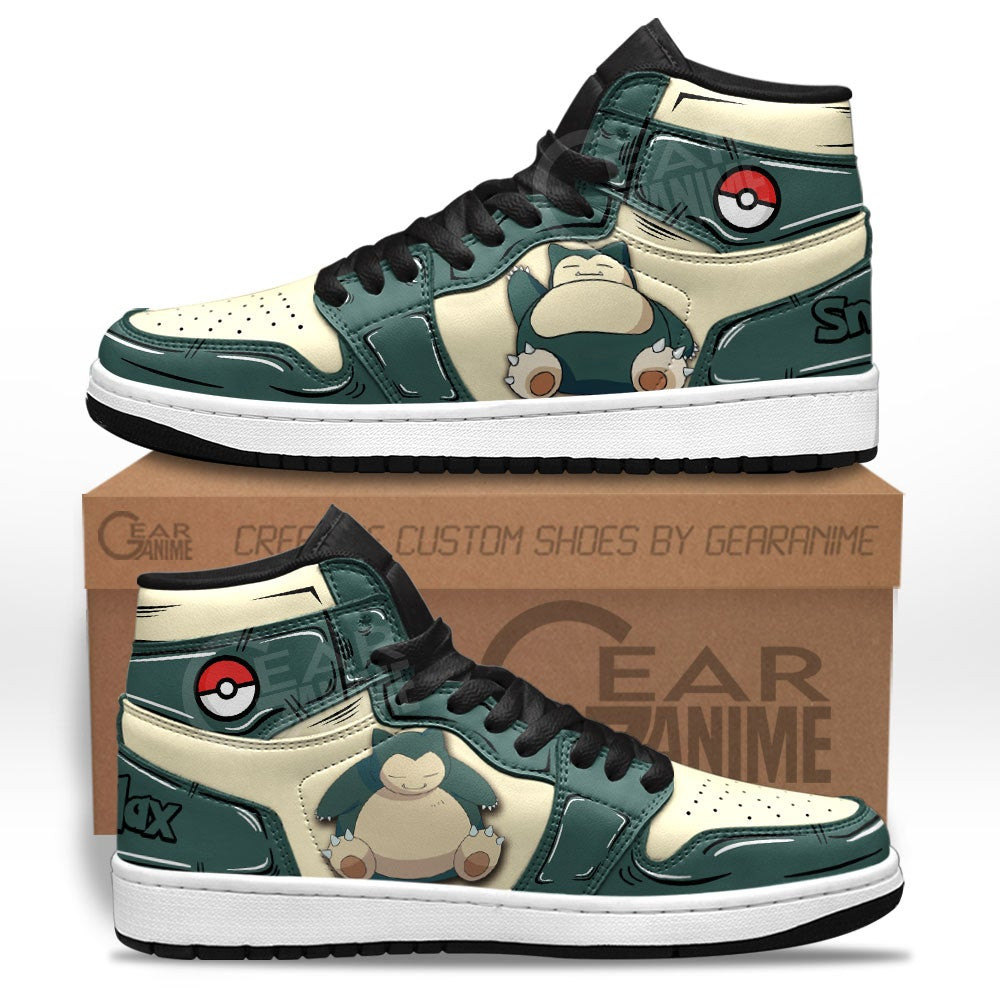 Snorlax Custom Anime High-Top Leather Sneakers