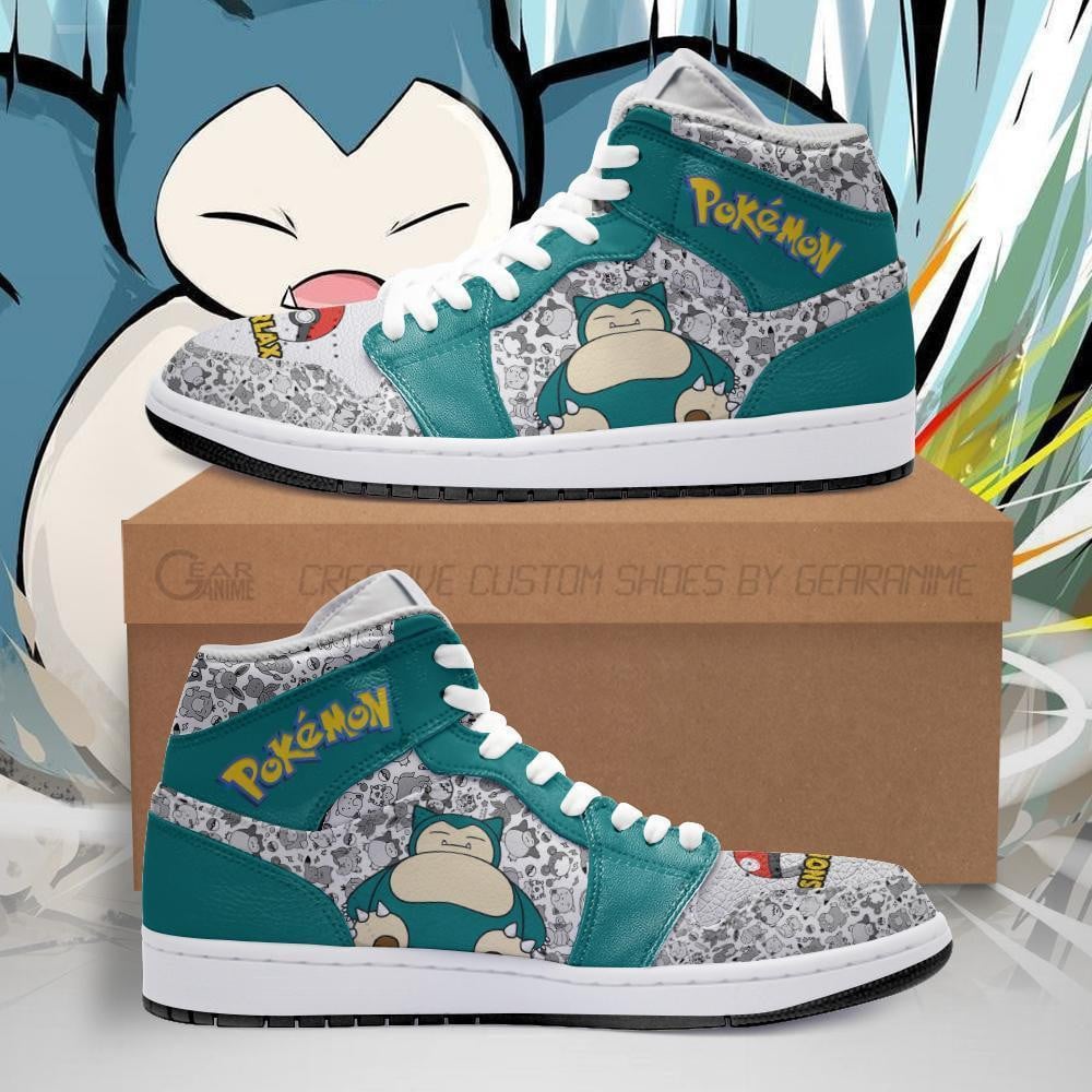 Snorlax Custom Anime High-Top Leather Sneakers PT04