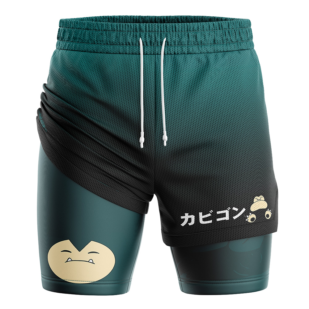 Snorlax Pokemon 2-in-1 Performance Shorts