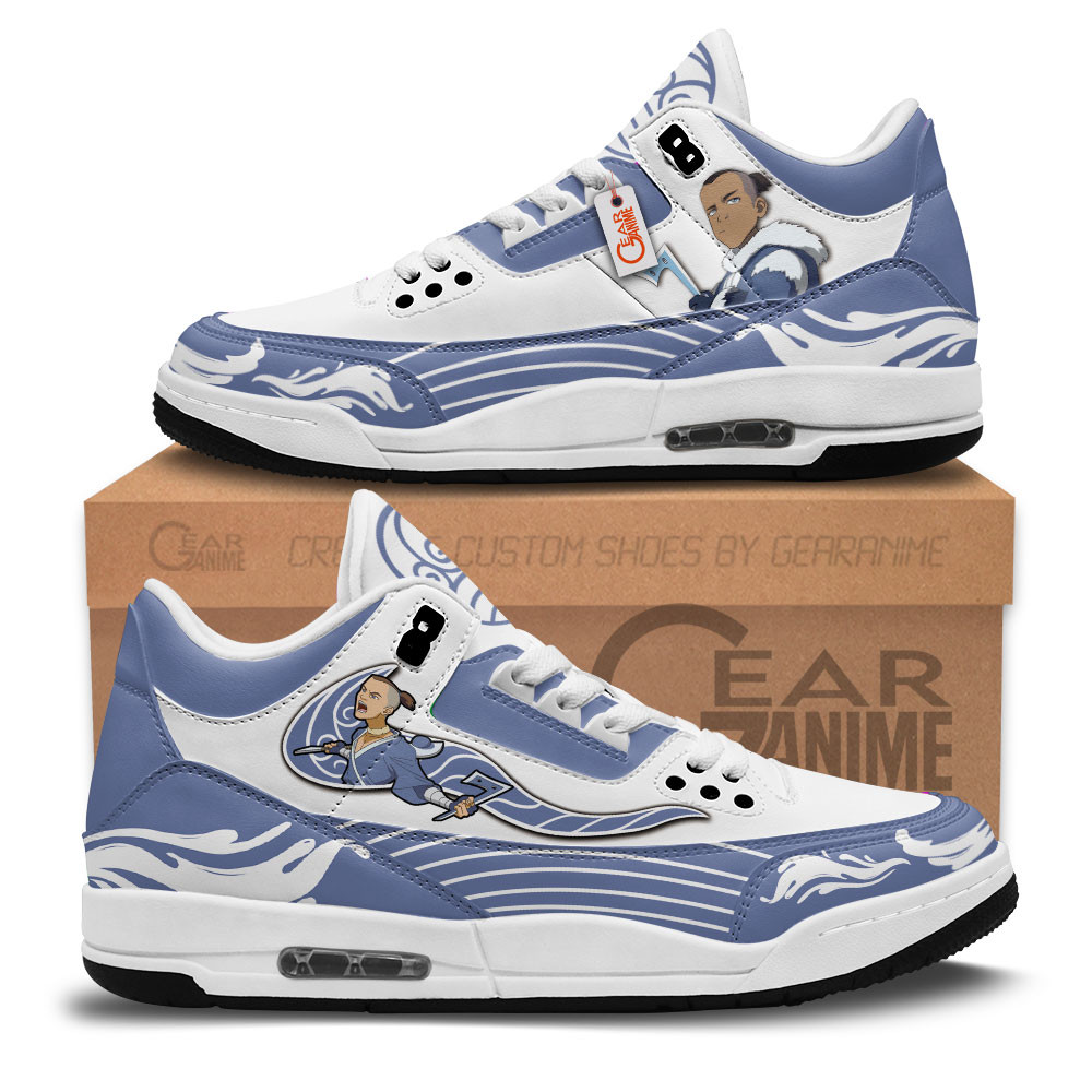 Sokka Custom Anime Retro 3 Leather Sneakers