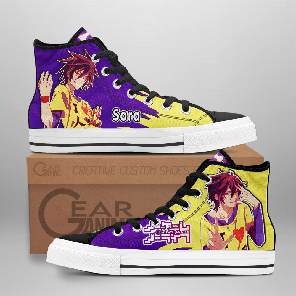 Sora Custom Anime High-Top Canvas Shoes NTT091