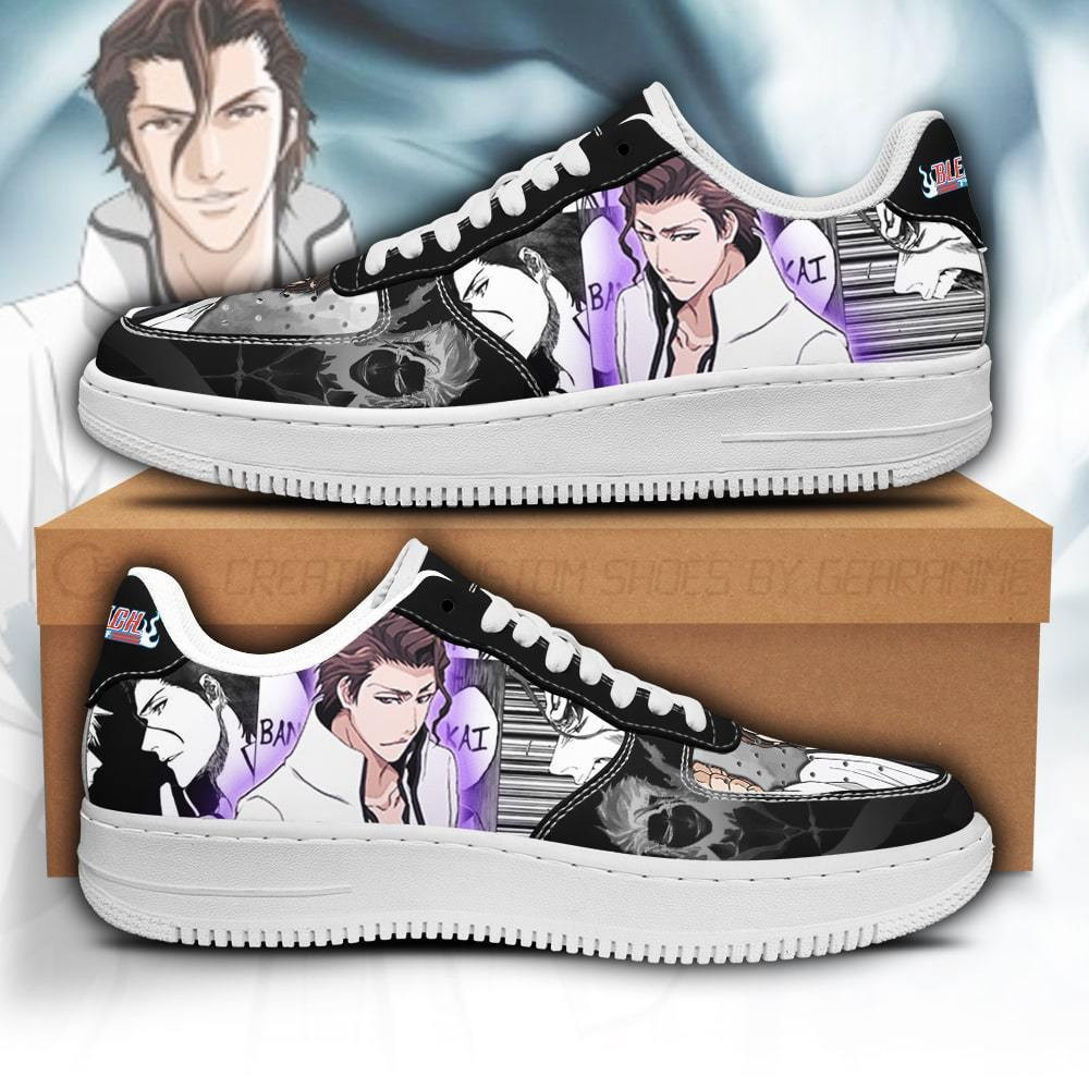 Sosuke Aizen Custom Anime Low-Top Leather Sneakers