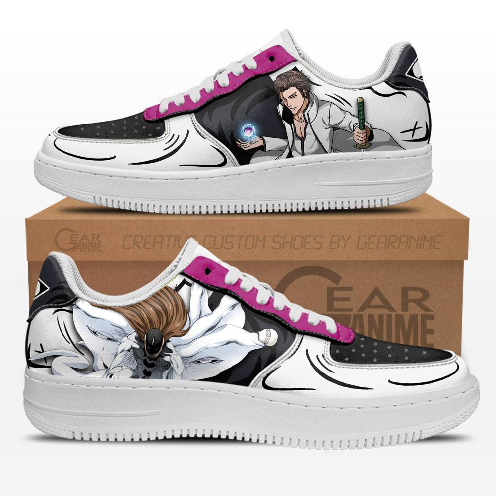 Sosuke Aizen Custom Anime Low-Top Leather Sneakers