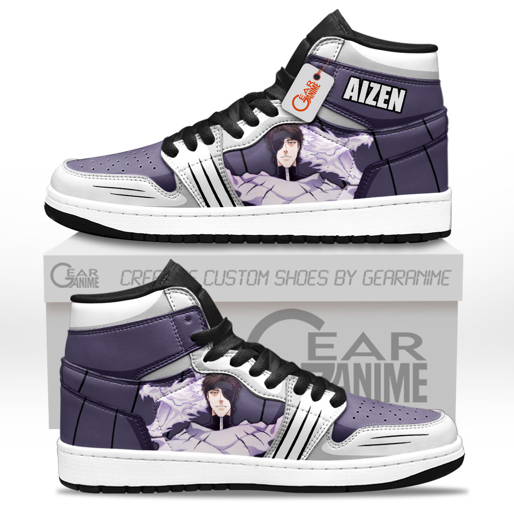 Sosuke Aizen High-Top Leather Sneakers Custom Name