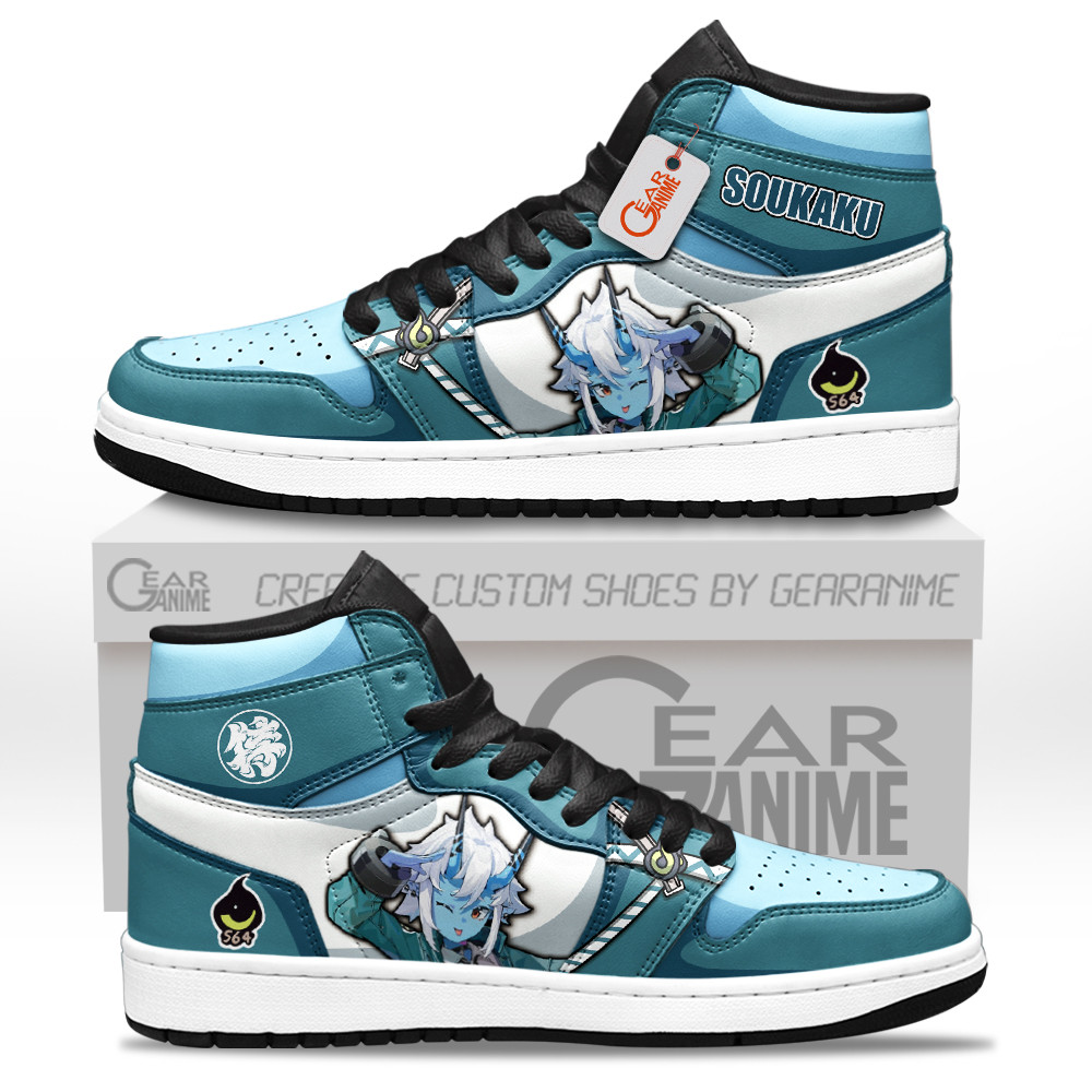 Soukaku Custom Gaming High-Top Leather Sneakers Zenless Zone Zero Custom Shoes