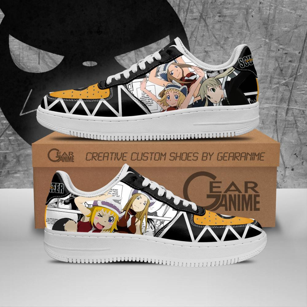Soul Eater Custom Anime Low-Top Leather Sneakers Manga Edition Comfort Fit