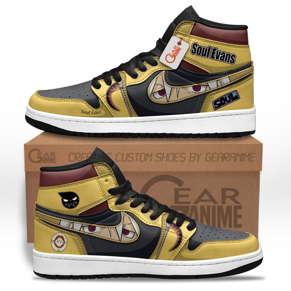 Soul Evans High-Top Leather Sneakers Custom Name