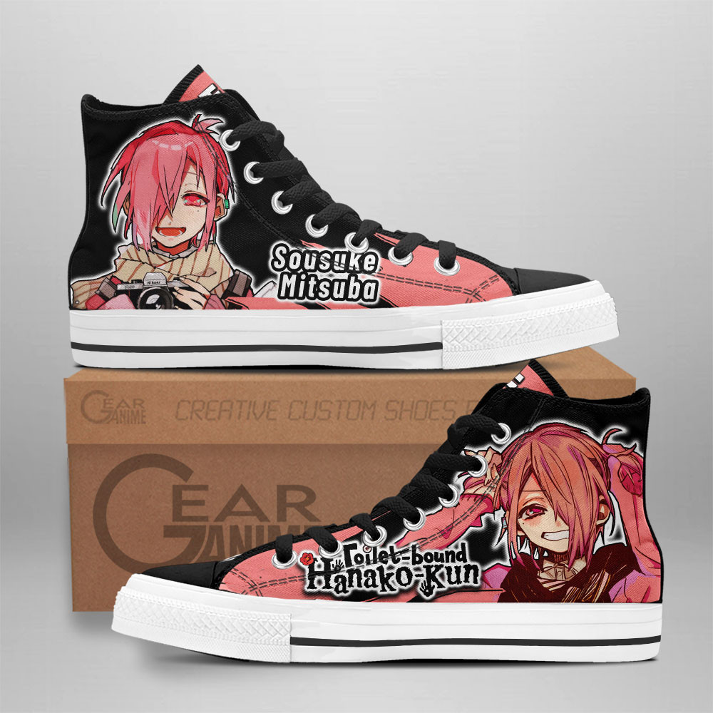 Sousuke Mitsuba Custom Anime High-Top Canvas Shoes Toilet-bound Shoes NTT290