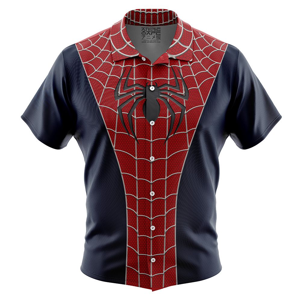 Spiderman Marvel Comics Button Up Hawaiian Shirt