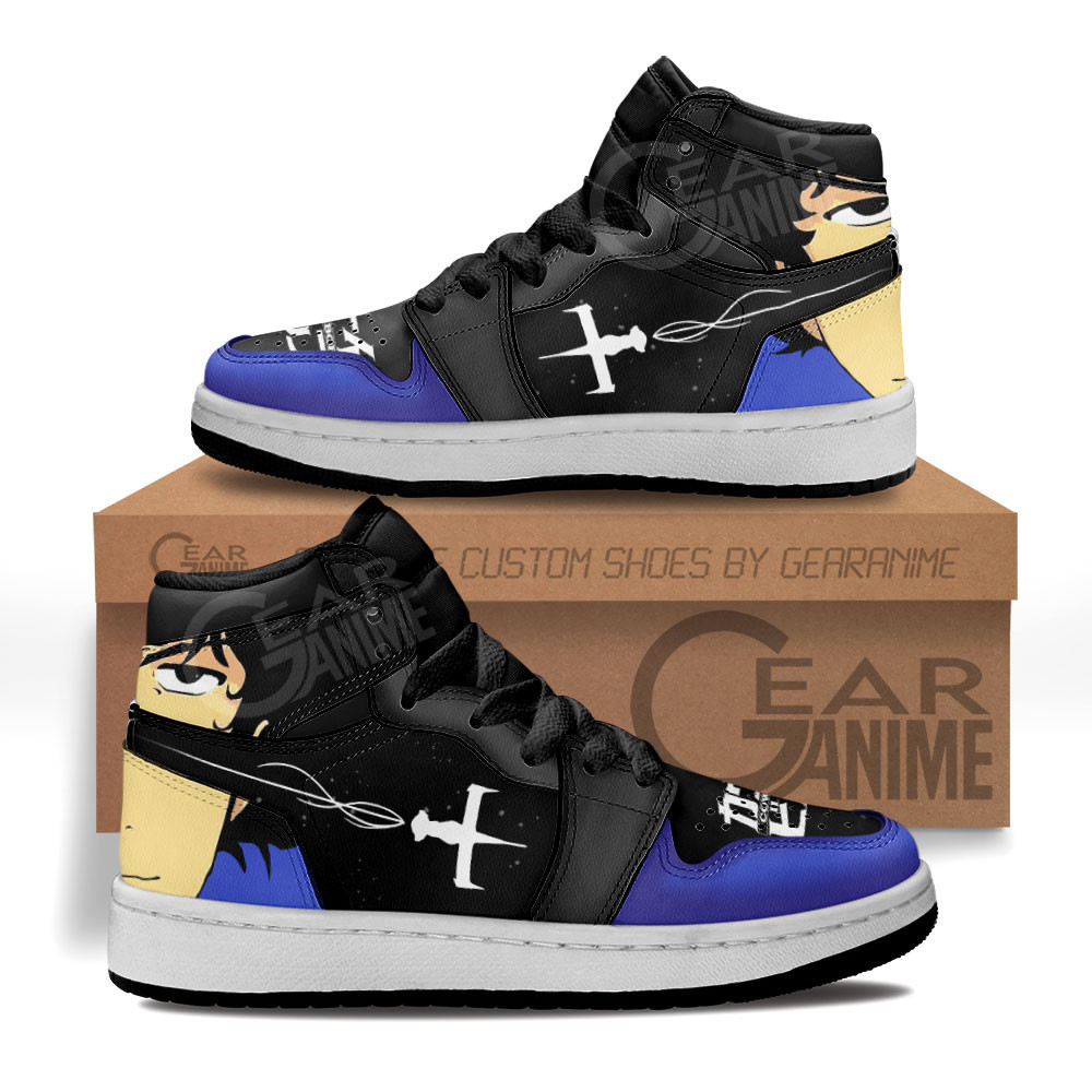 Spike Spiegel Custom Anime Kids High-Top Leather Sneakers MV1307