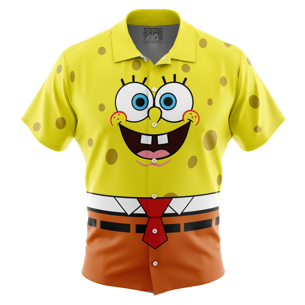 SpongeBob Outfit SquarePants Nickelodeon Button Up Hawaiian Shirt