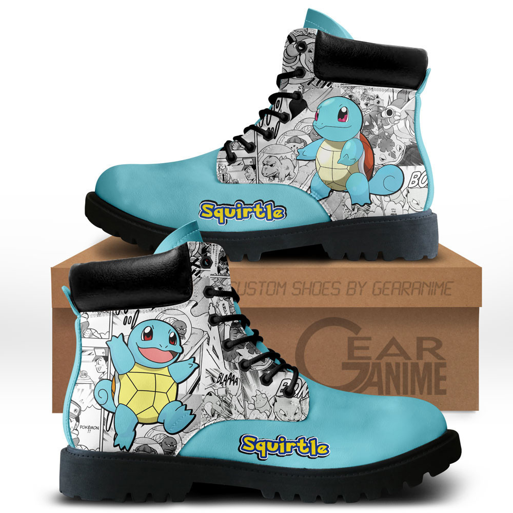 Squirtle Custom Anime Combat Boots NTT051