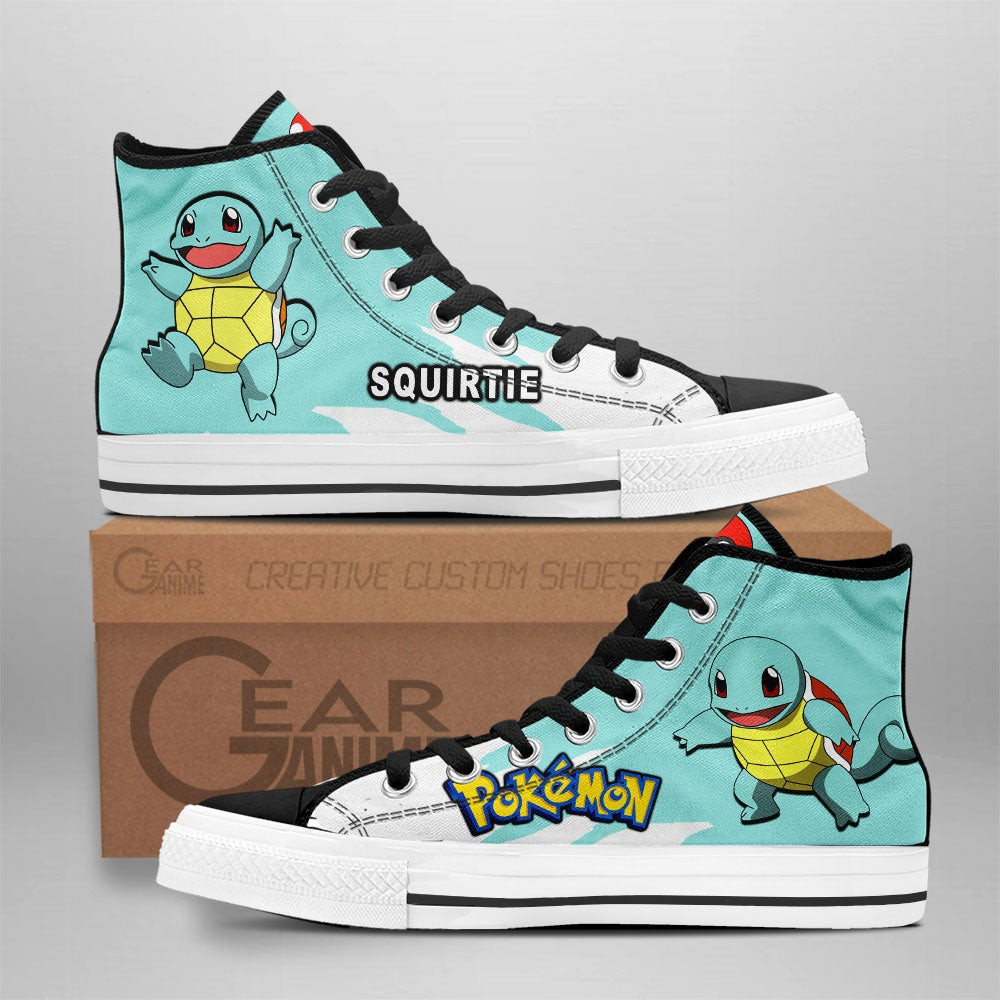 Squirtle Custom Anime High-Top Canvas Shoes
