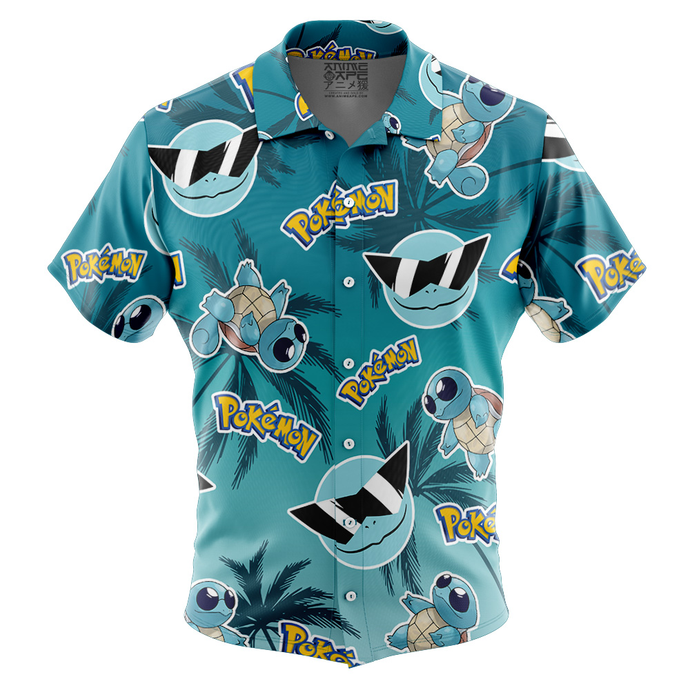 Squirtle Squad Pokemon Alolan Style Button Up Hawaiian Shirt