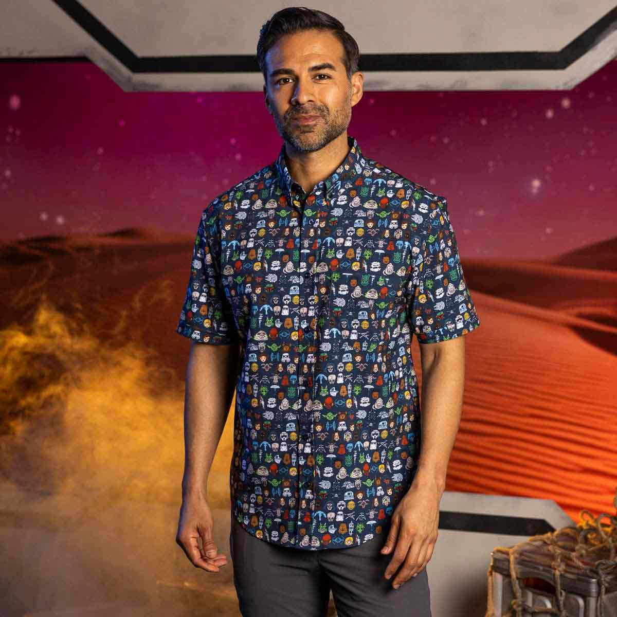 Star Wars Day Merch Merch Cartoon Cosmos Hawaiian Shirt Gift For Star Wars Movie Lovers