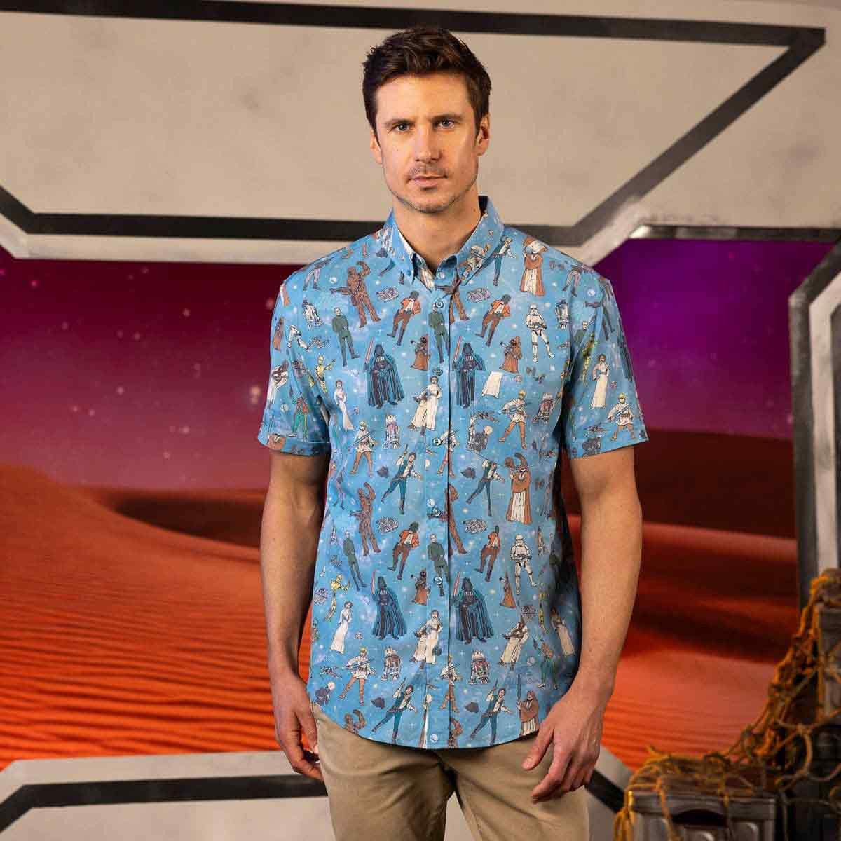 Star Wars Day Merch Retro 77 Hawaiian Shirt Gift For Vintage Star Wars Fan