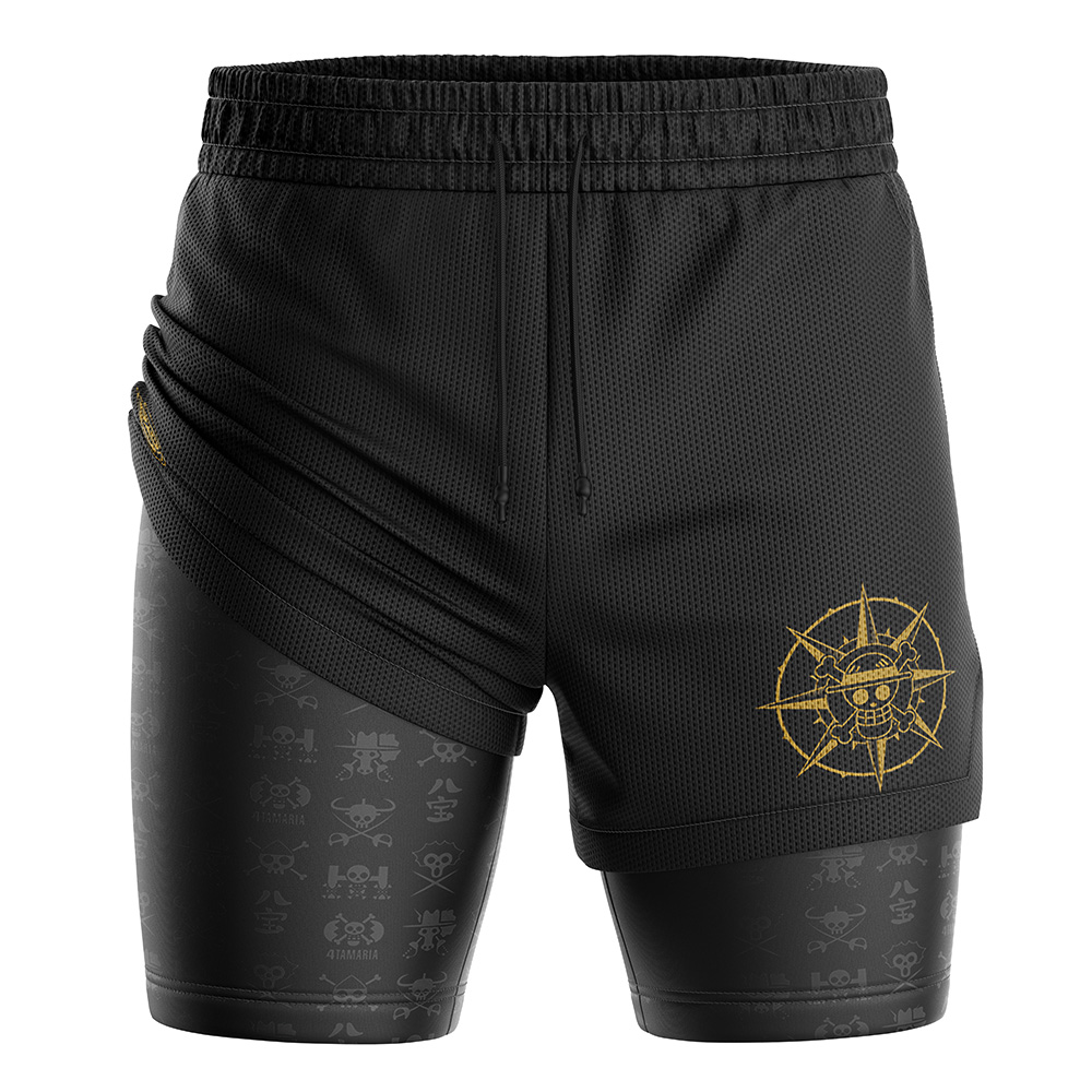Straw Hat Grand Fleet One Piece 2-in-1 Performance Shorts