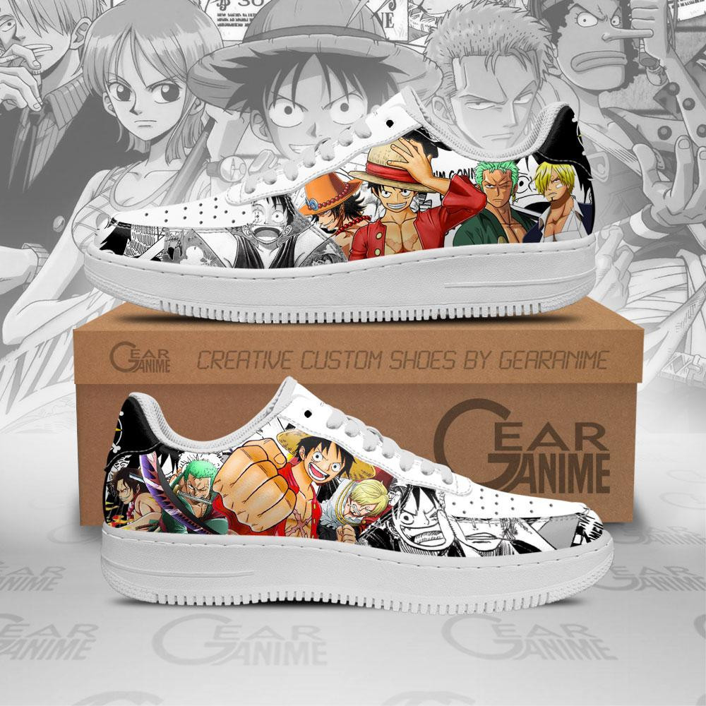 Straw Hat Pirates Custom Anime Low-Top Leather Sneakers