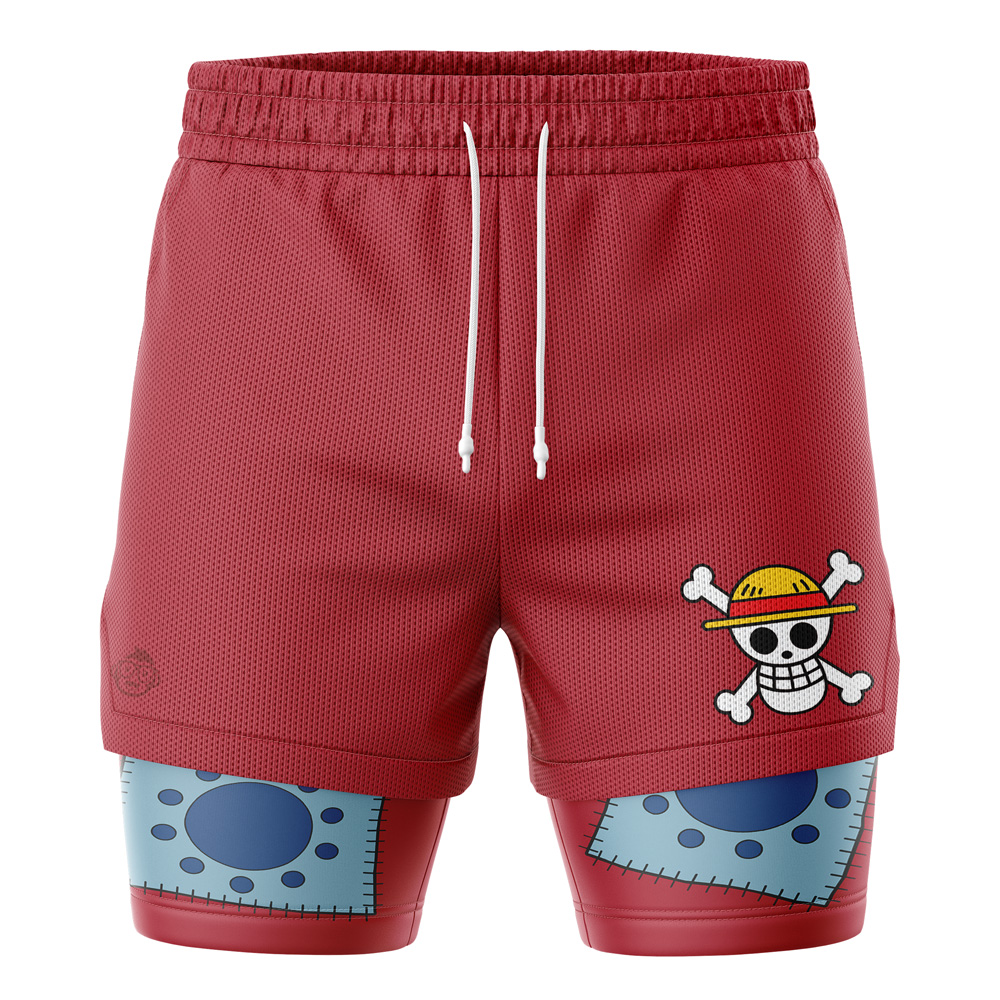 Straw Hats Luffy One Piece 2-in-1 Performance Shorts