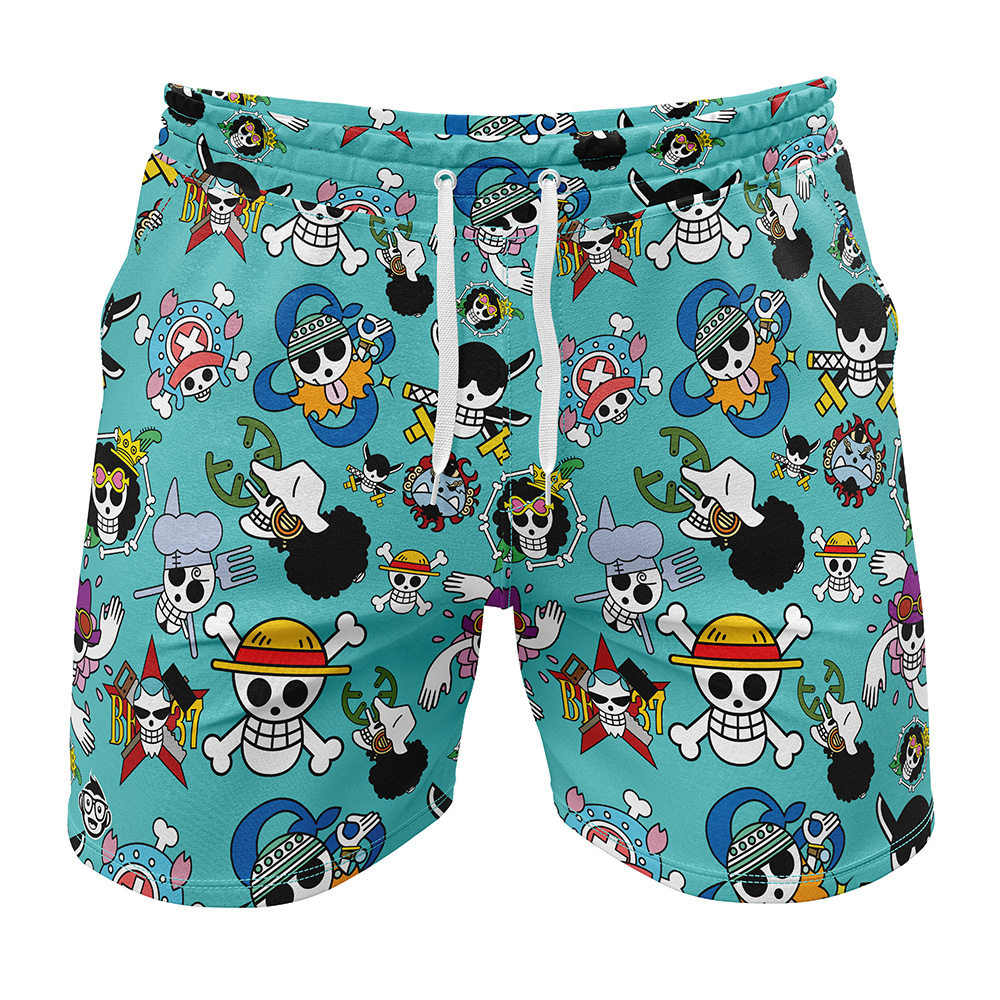 Strawhats Jolly Rogers One Piece Gym Shorts