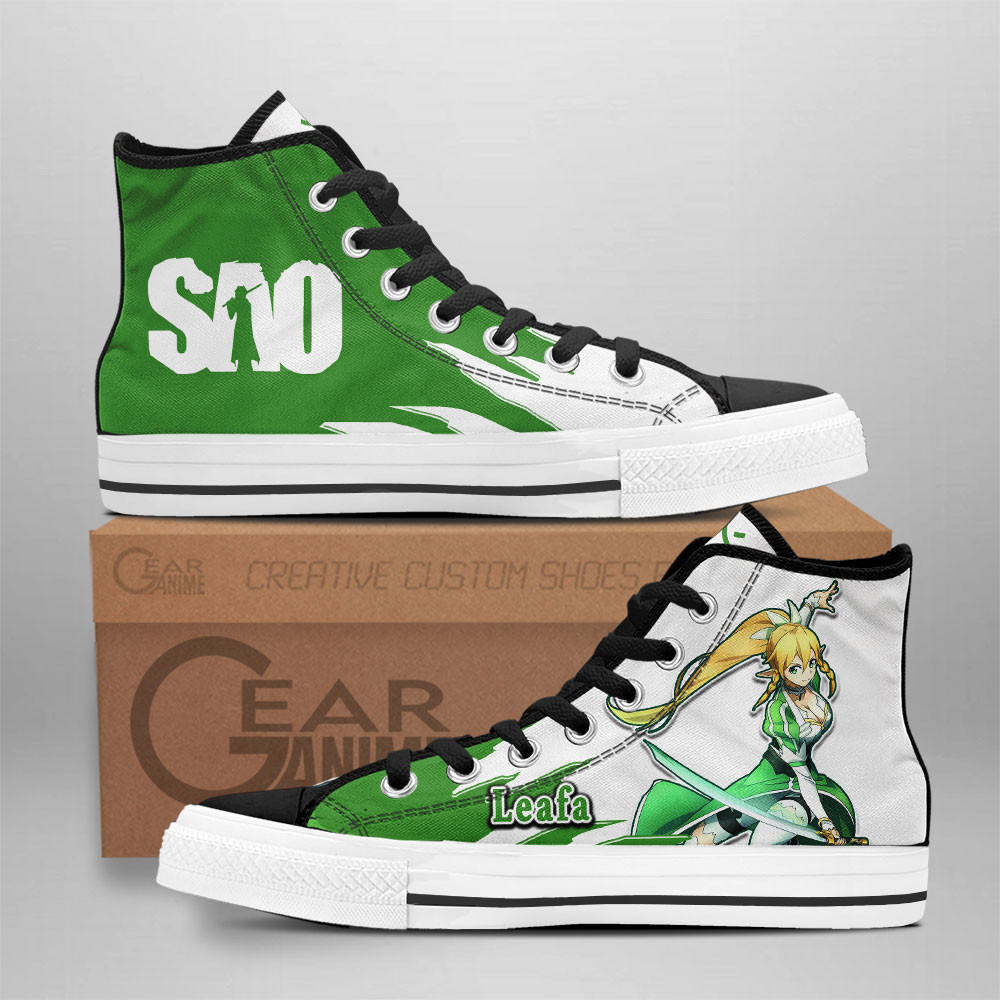 Suguha Kirigaya Custom Anime High-Top Canvas Shoes