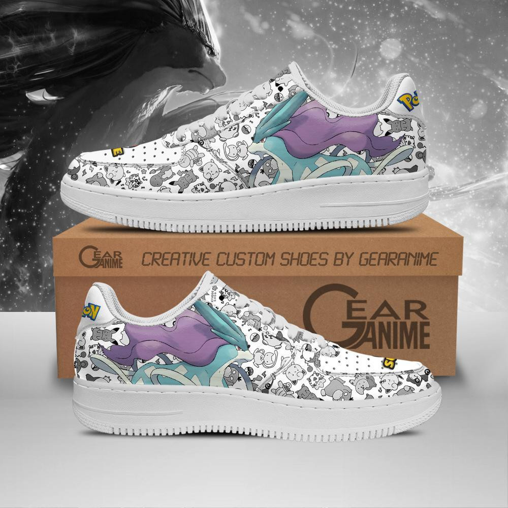 Suicune Custom Anime Low-Top Leather Sneakers