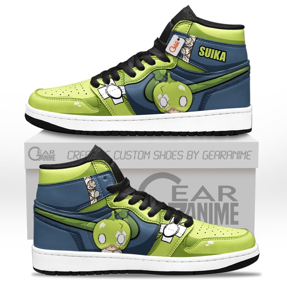 Suika High-Top Leather Sneakers Custom Name