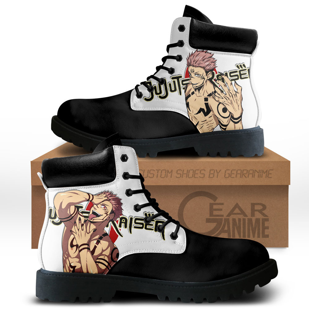 Sukuna Ryoumen Custom Anime Combat Boots NTT051