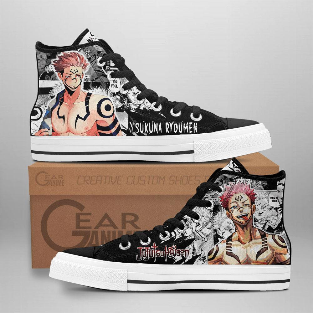 Sukuna Ryoumen Custom Anime High-Top Canvas Shoes TT1210