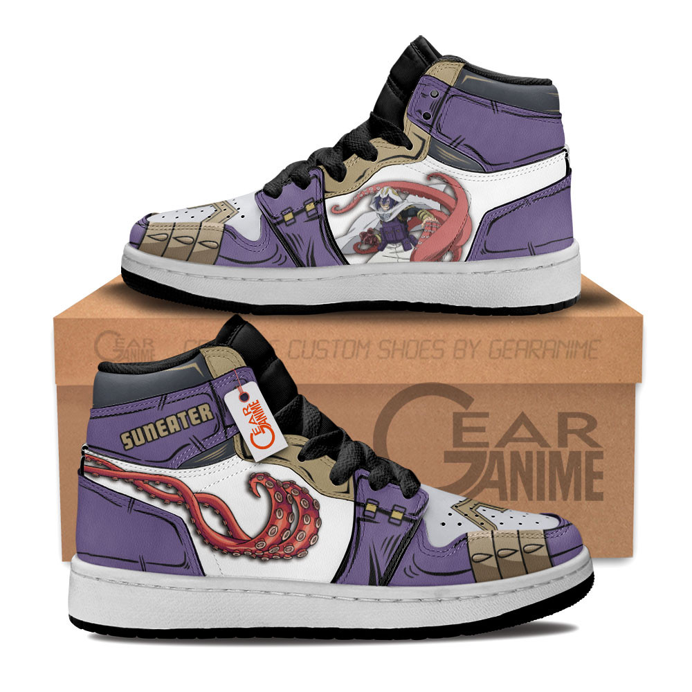 Suneater Custom Anime Kids High-Top Leather Sneakers Personalized